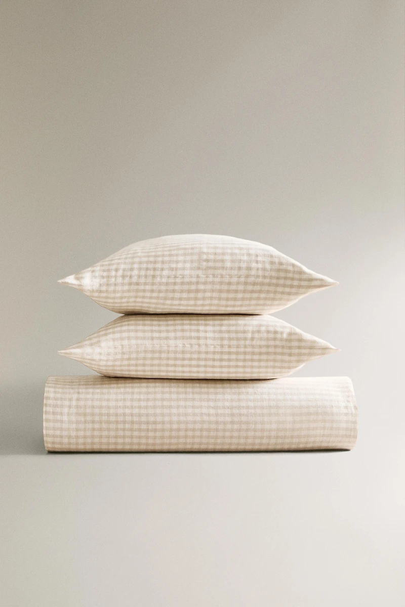 DYED THREAD CHECK DUVET COVER