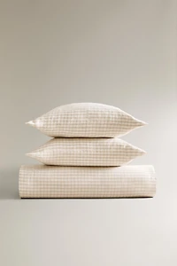 DYED THREAD CHECK DUVET COVER