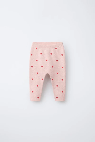 KNIT HEART PANTS