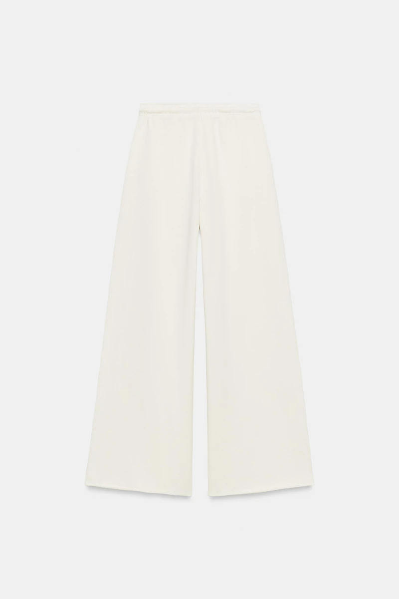 WIDE LEG PLUSH PANTS