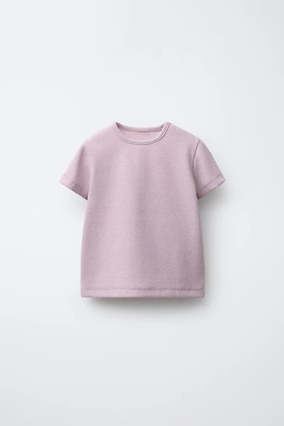 SPARKLY RIBBED T-SHIRT