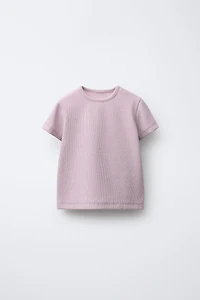 SPARKLY RIBBED T-SHIRT