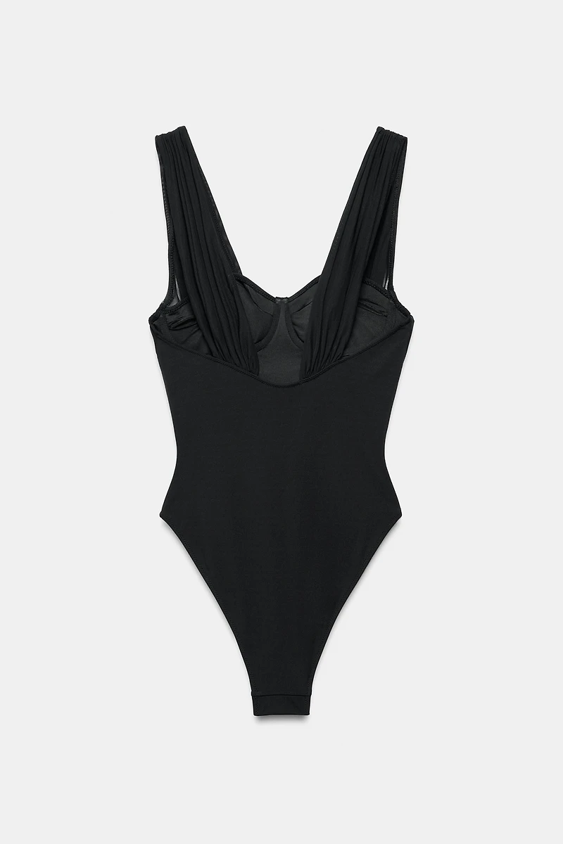 UNDERWIRE TULLE SWIMSUIT