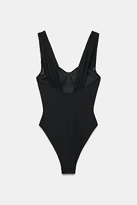 UNDERWIRE TULLE SWIMSUIT