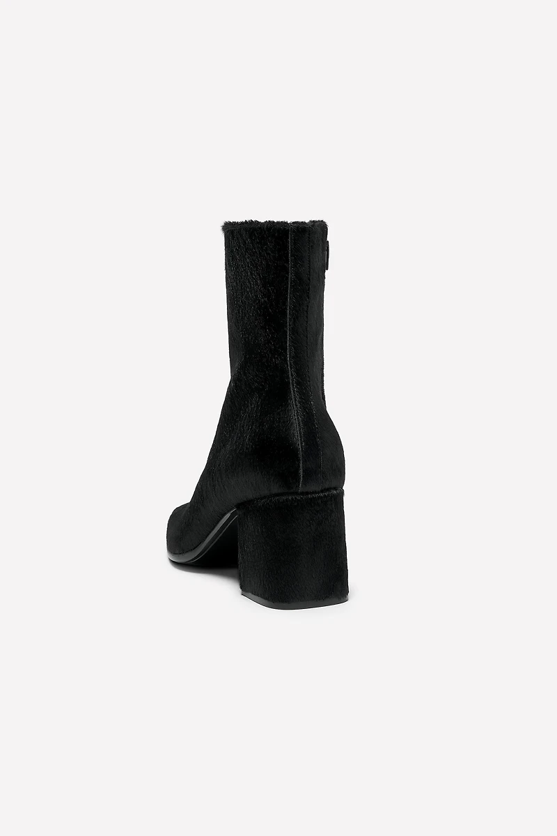 HAIR EFFECT LEATHER HEELED BOOTS LUDOVIC DE SAINT SERNIN x ZARA