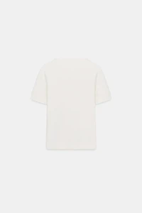 RIBBED BUTTON T-SHIRT