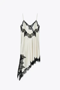 ZW COLLECTION ASYMMETRIC LACE DRESS