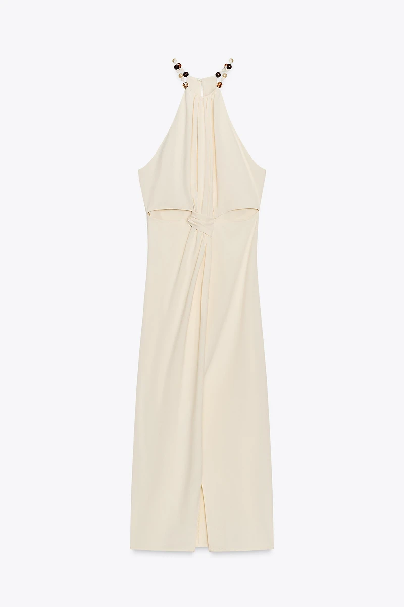 ROBE MIDI AJOURÉE NŒUD