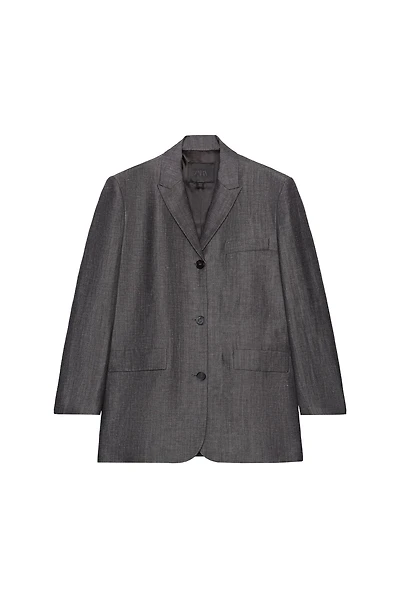 ZW COLLECTION STRAIGHT-CUT LINEN BLAZER