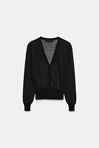 SEMI-SHEER CARDIGAN