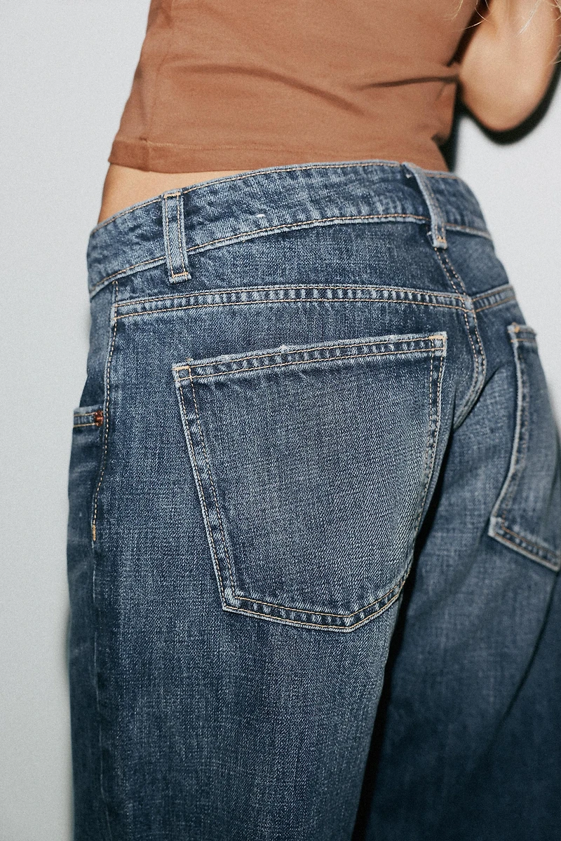 JEAN TRF WIDE LEG TAILLE BASSE