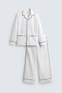 LIMITED EDITION PAJAMA SET WITH CONTRAST PIPING