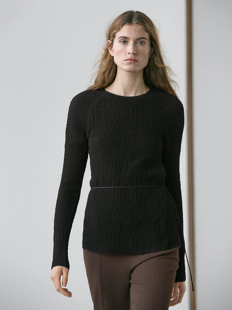 T-shirt with tie detail