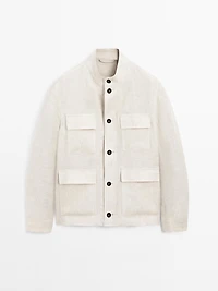 Total look linen overshirt