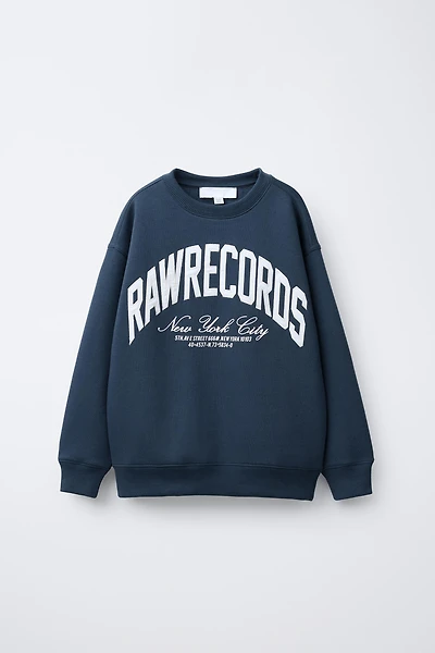 PLUSH TEXT SWEATSHIRT