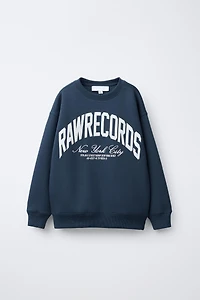 PLUSH TEXT SWEATSHIRT