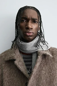 FAUX FUR WOOL COAT