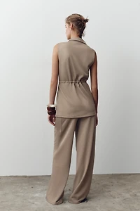TWILL BUTTON VEST