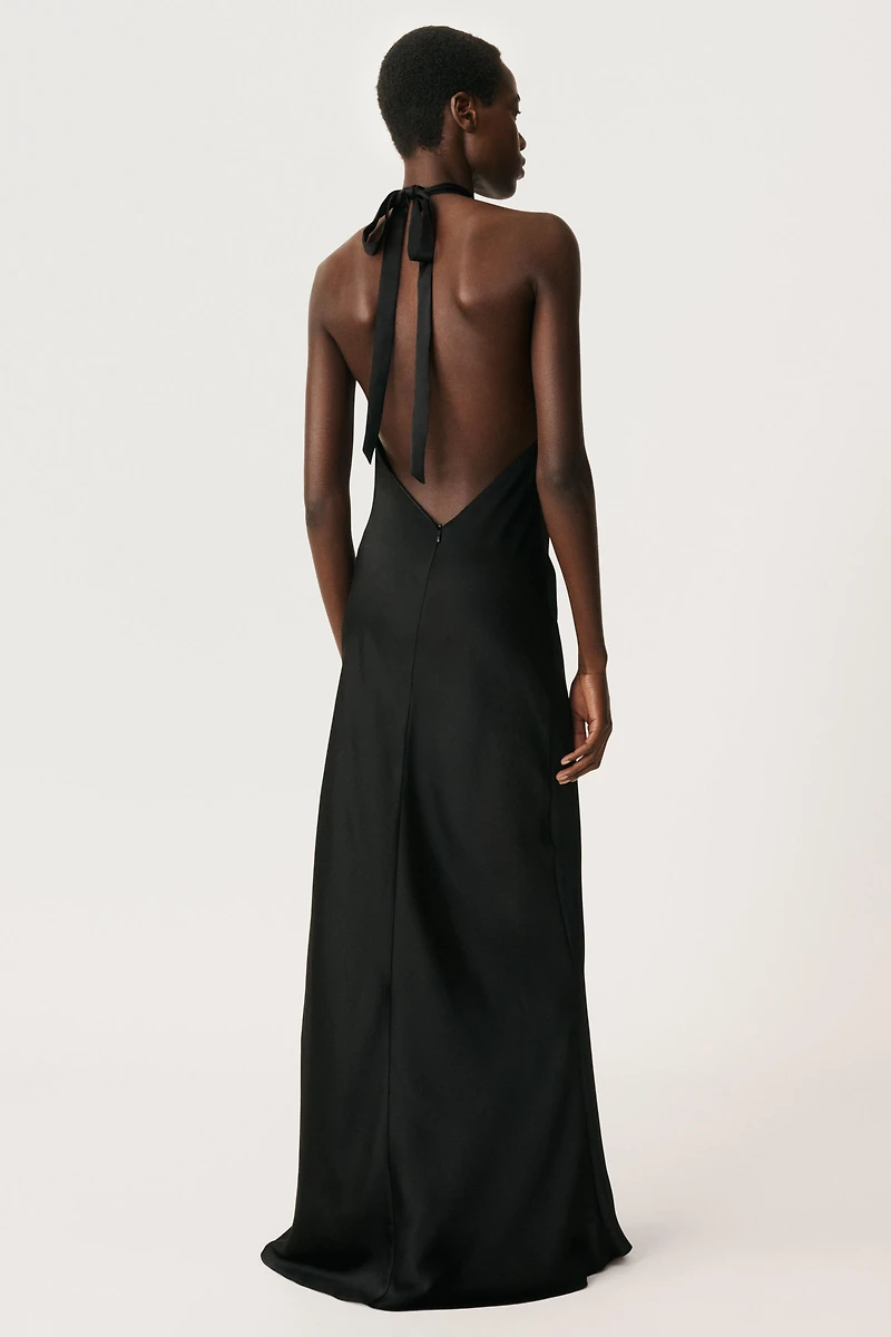 SATIN HALTER DRESS 50TH ANNIVERSARY