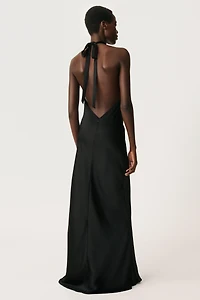 SATIN HALTER DRESS 50TH ANNIVERSARY