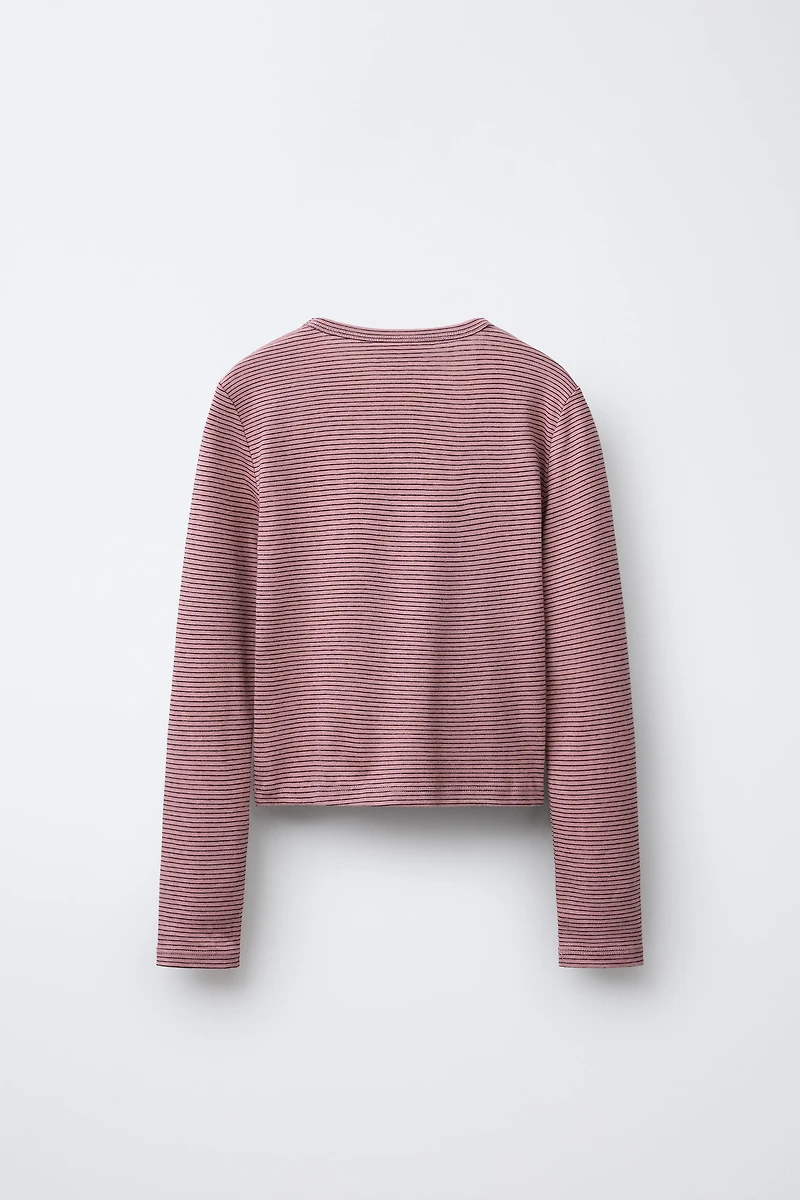 STRIPED PRINT T-SHIRT