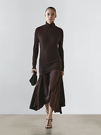 Robe laine maille bi-matière