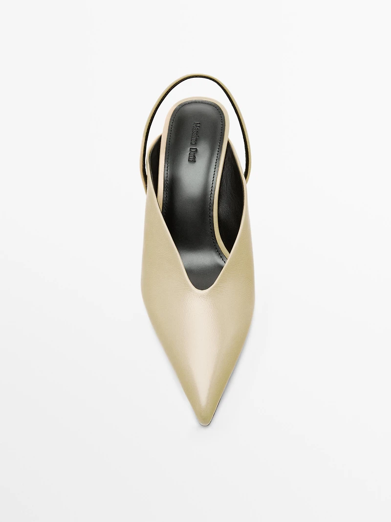 High-heel slingback shoes