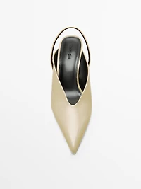 High-heel slingback shoes