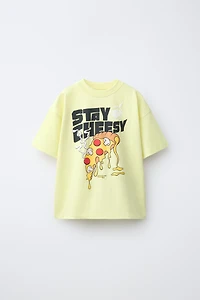PIZZA PRINT T-SHIRT