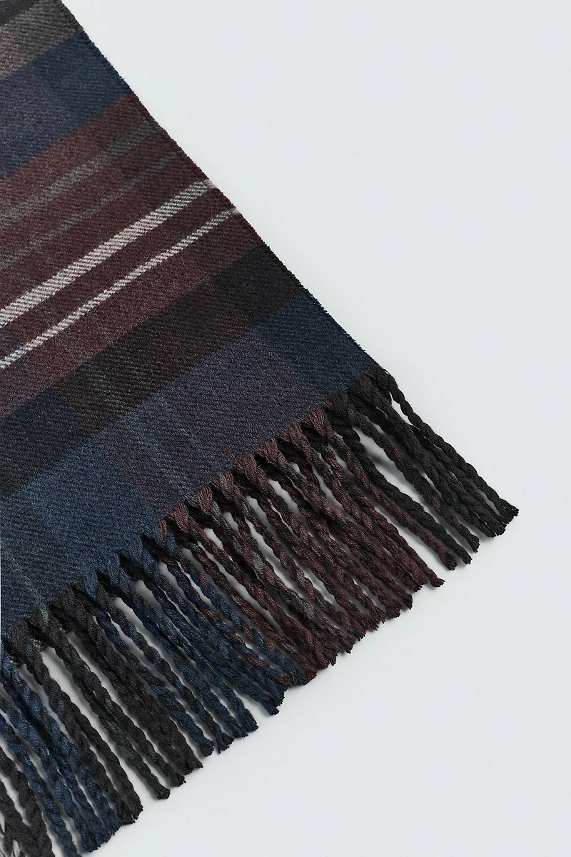 DOUBLE-SIDED PLAID SCARF