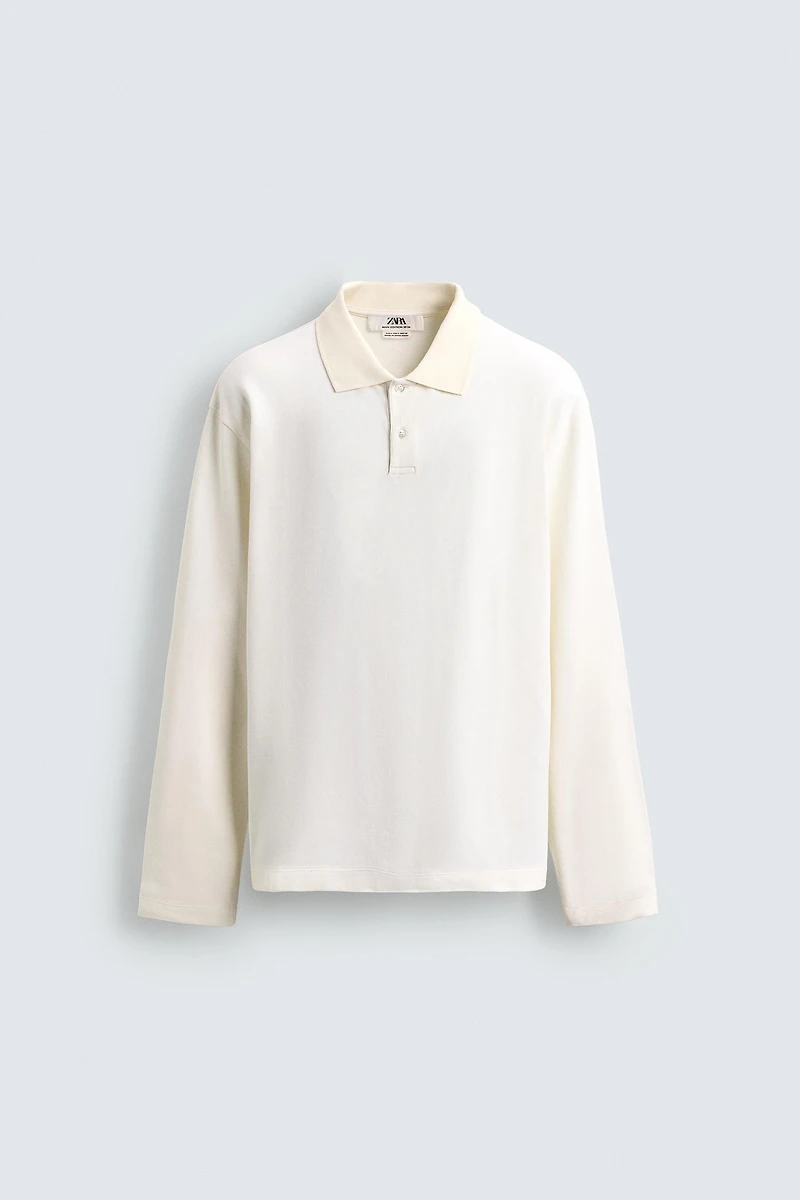 POLO REGULAR FIT STRUCTURÉ EN PIQUÉ