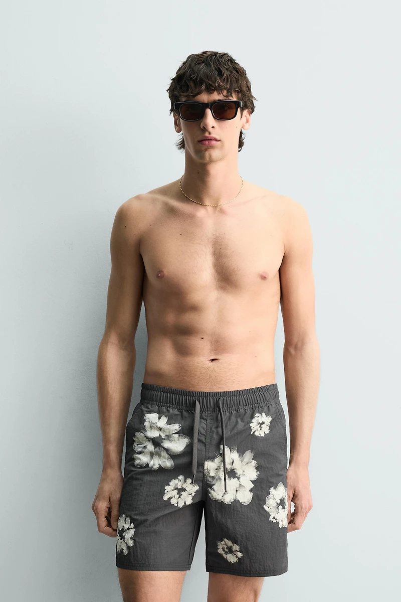 LONG FLORAL PRINT SWIMSUIT