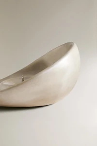 BOUGEOIR CÉRAMIQUE ARGENT NOËL