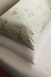TAIE D’OREILLER SATIN RAMAGES FLORAUX (300 FILS)