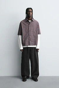 EMBROIDERED PLAID SHIRT