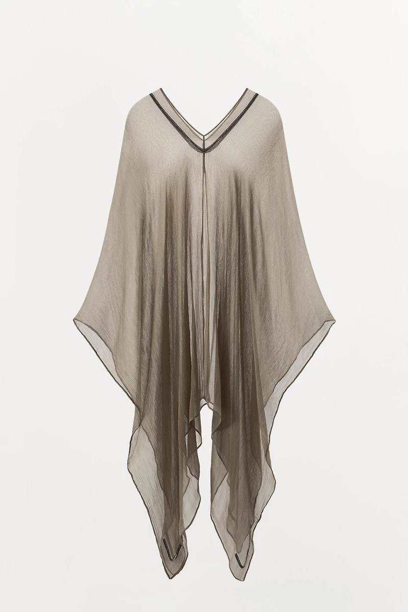 LONG 100% VISCOSE SHIMMER CAPE