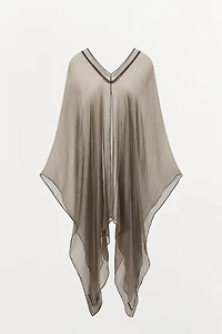 LONG 100% VISCOSE SHIMMER CAPE