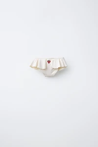 1-6 ANS/ LOT DE DEUX CULOTTES BAIN À VOLANTS ET FRAISES