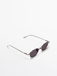 Hexagonal metal sunglasses