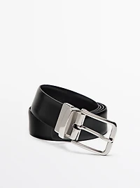 Reversible nappa leather belt