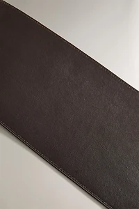 LEATHER MAGAZINE RACK