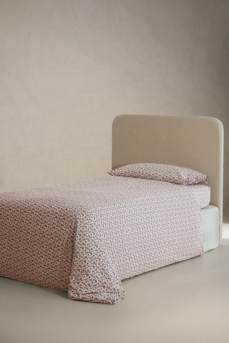 DRAP-HOUSSE EN COTON FLORAL POUR ENFANTS