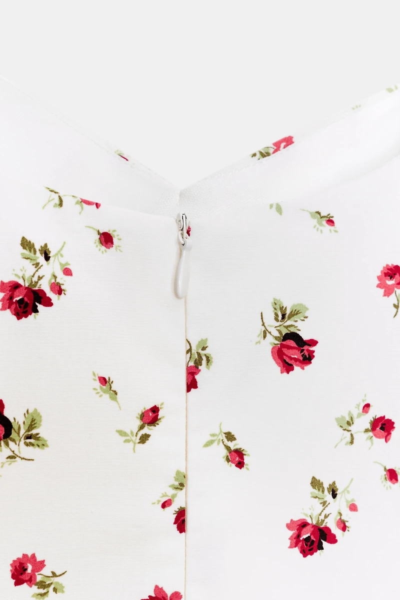 FLORAL PRINT VOLUME DRESS