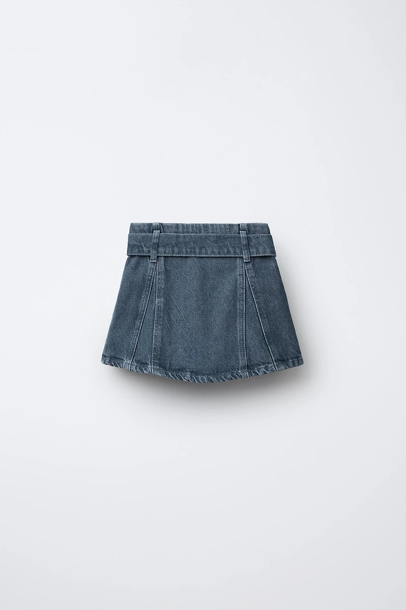 JUPE EN DENIM CEINTURE