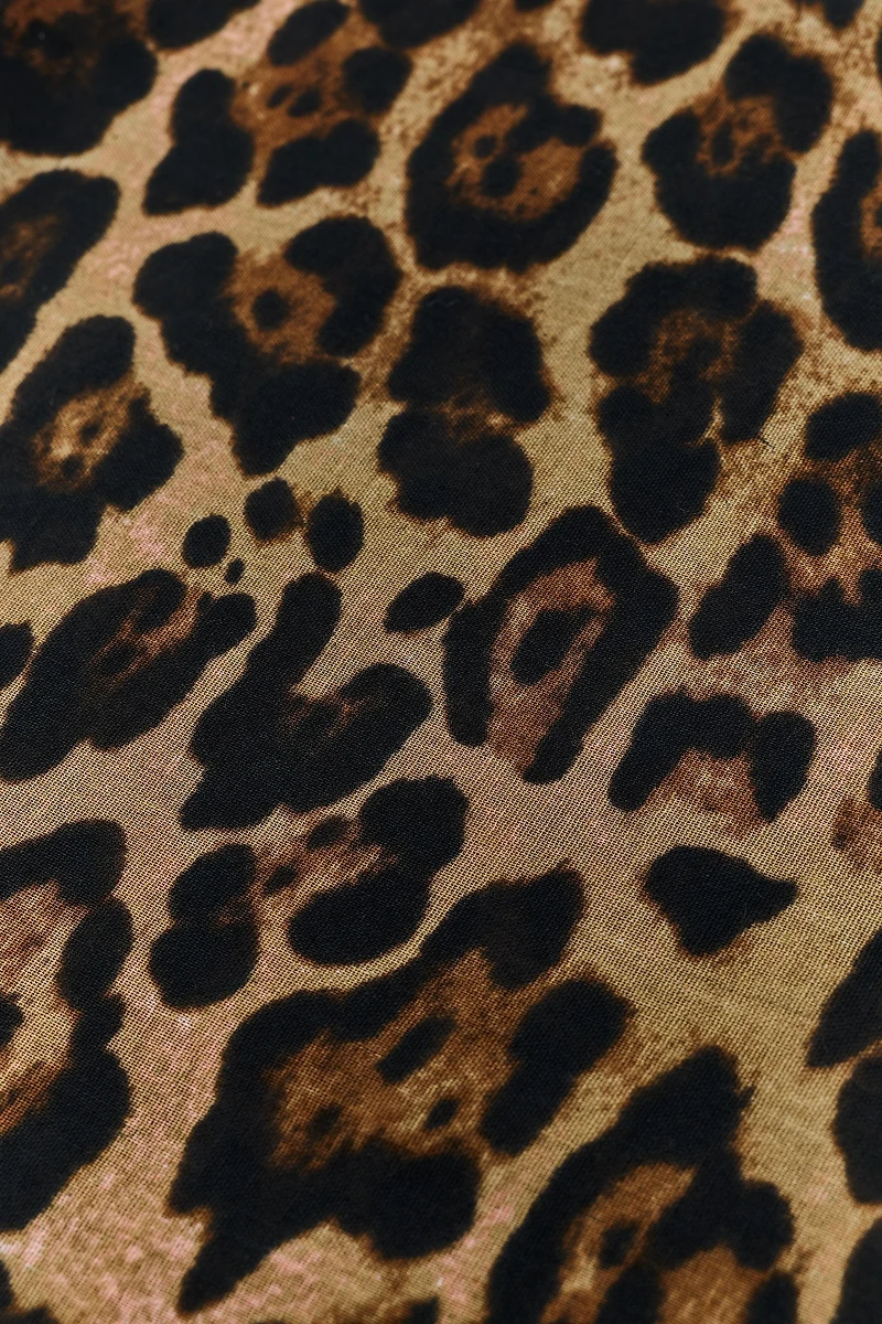 ANIMAL PRINT LINEN SCARF