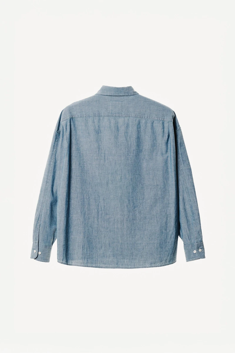 EMBROIDERED BOXY FIT CHAMBRAY SHIRT WILLY CHAVARRIA X ZARA