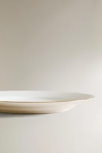 RIMMED BONE CHINA DESSERT PLATE