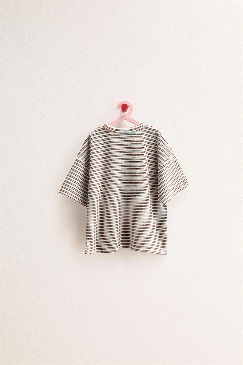 ZARA TIMELESS - T-SHIRT EFFET ÉPONGE À RAYURES
