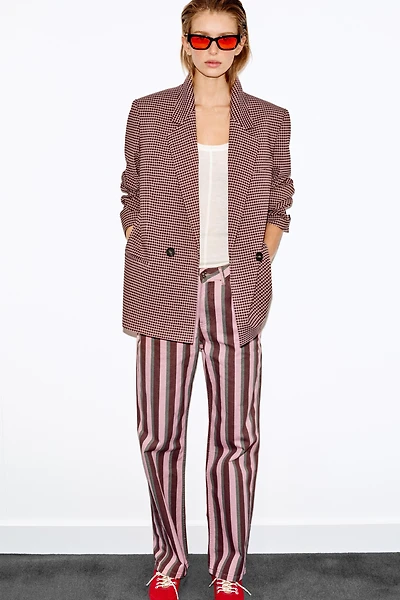 VESTE OVERSIZE À CARREAUX VICHY