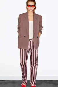 VESTE OVERSIZE À CARREAUX VICHY